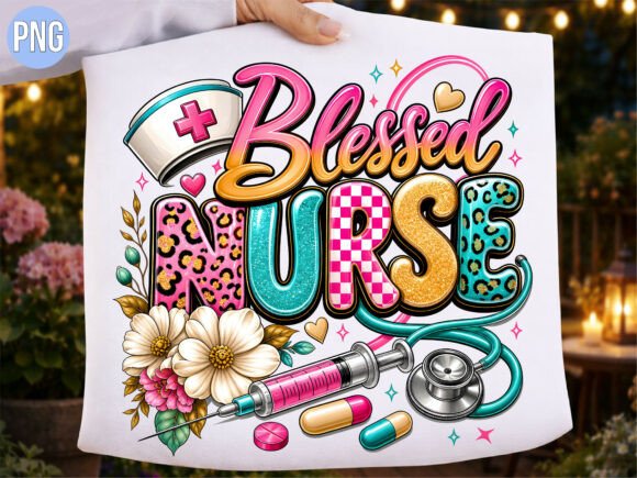 Download Blessed Nurse Stethoscope PNG T-Shirt - Blessed Collection