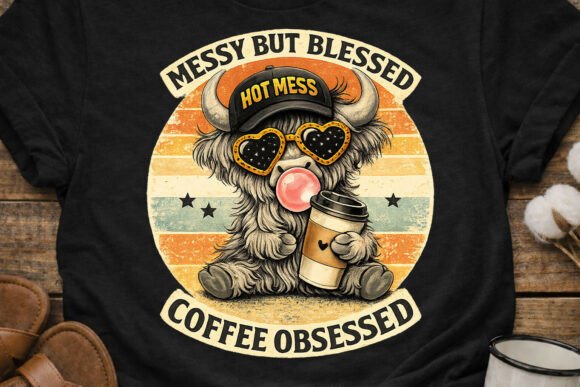 Download Messy Blessed Coffee Cow PNG Funny - Blessed Collection