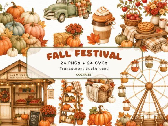 Download Fall Festival Watercolor Cliparts Autumn - Festival Collection