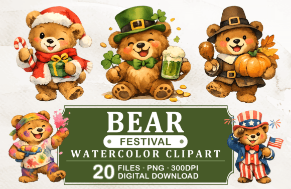 Download Bear Festival Clipart, 20 PNG - Festival Collection